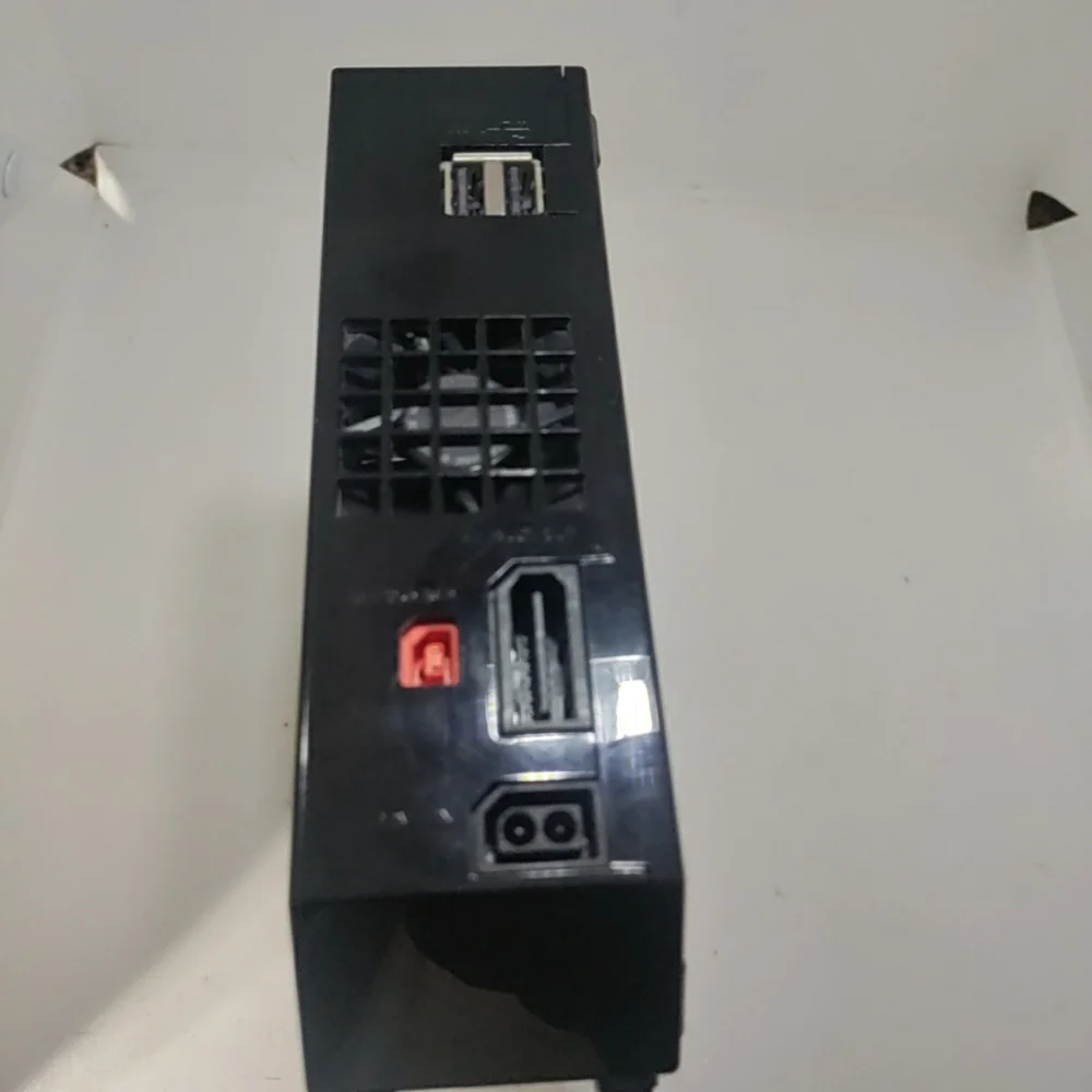 Nintendo Wii Black Console with AV cord, plug and bar used.. Tested the Nintendo
